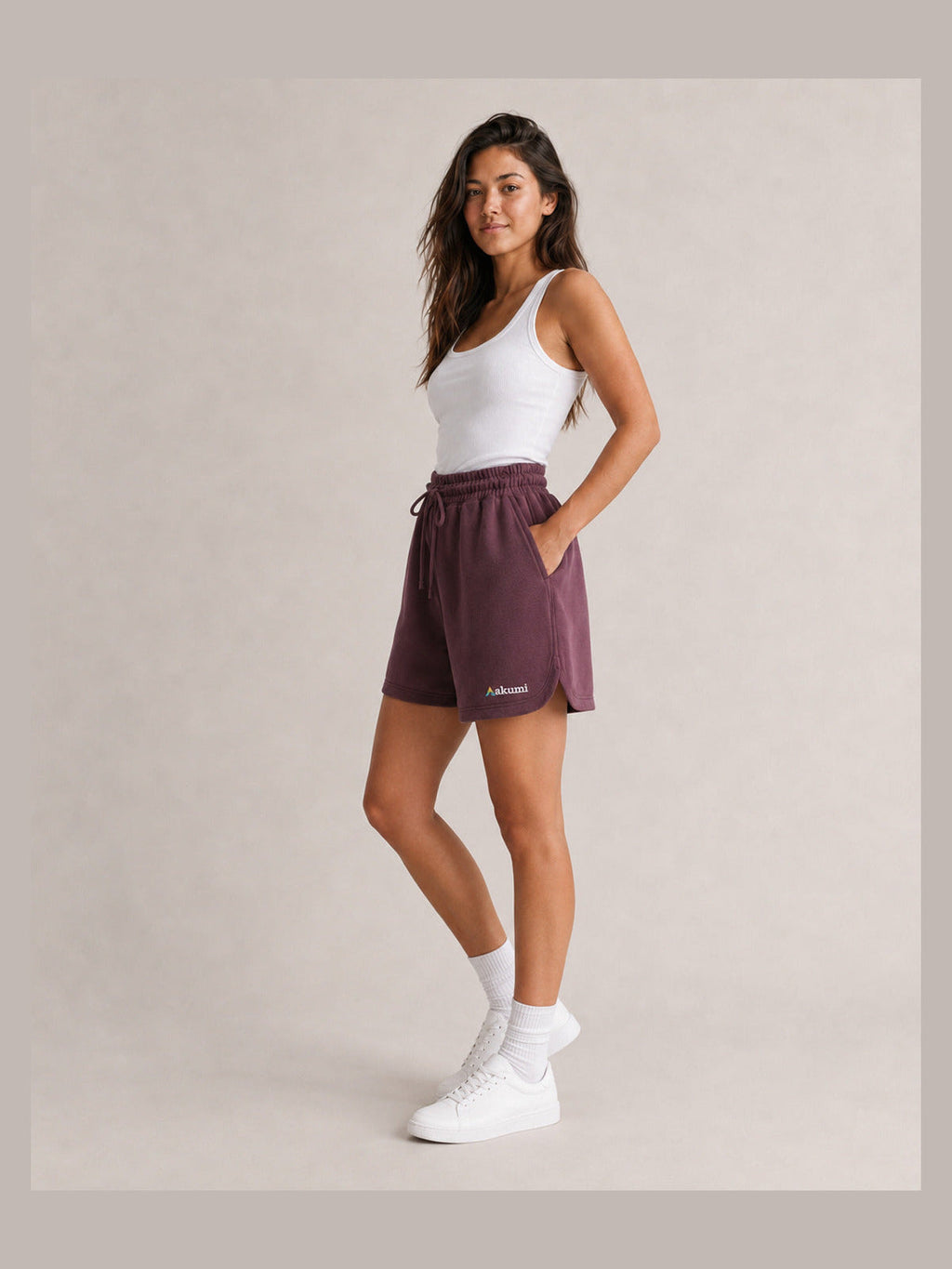 Mulberry##Akumi After Class Fleece Short, side view