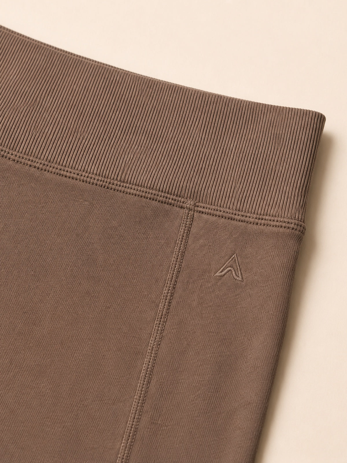 Akumi Bareform Modal Short Soft Umber waistband and tonal A-wave detail