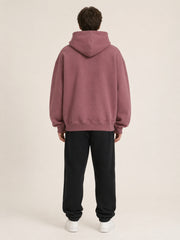 Akumi Baseline Heavyweight Hoodie in Dust Berry back view
