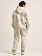 Akumi Terrainwash Hoodie in Bone Terrain male back three-quarter studio view