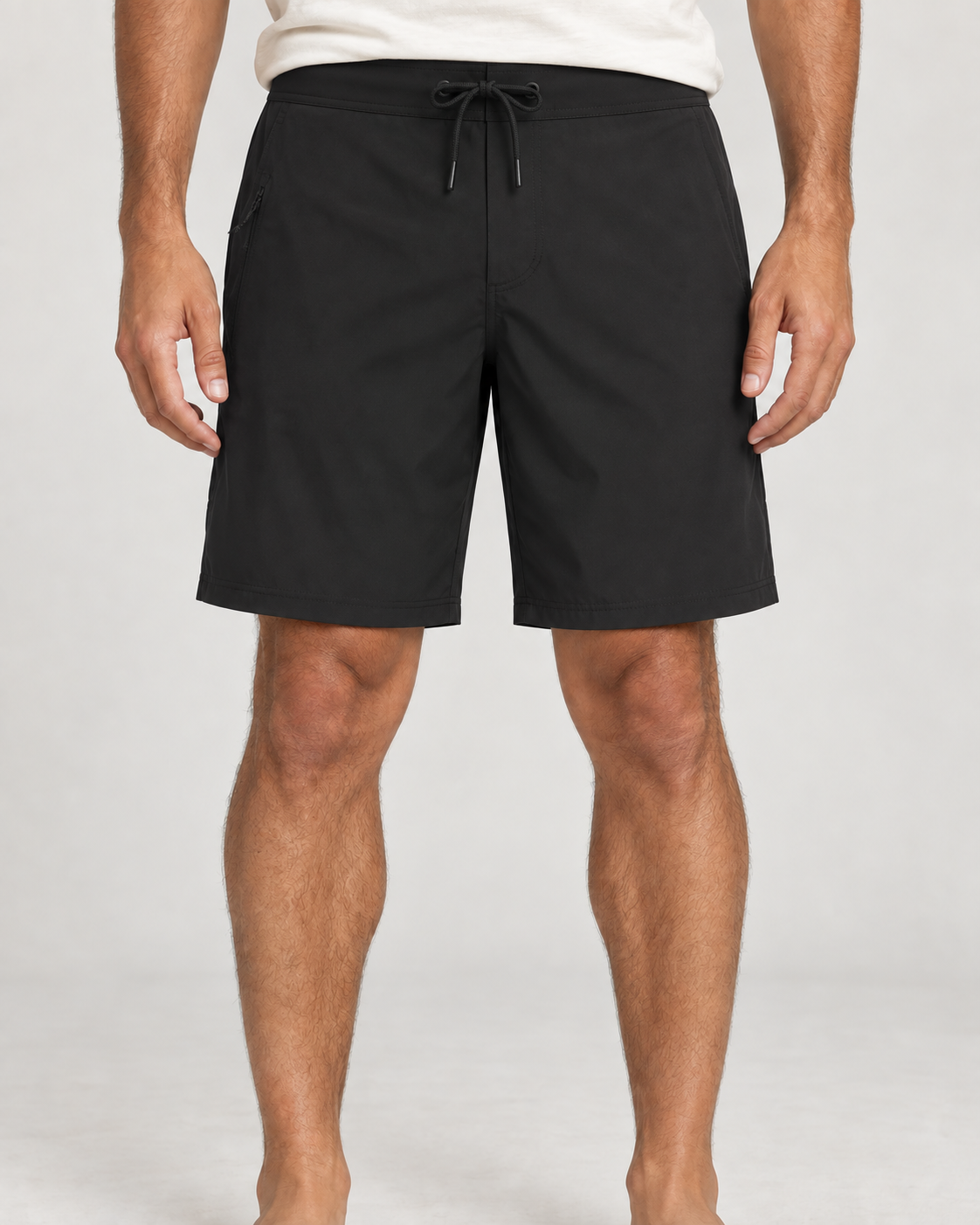 Breakwater Surf 8.5-inch shorts in Black Current, front view