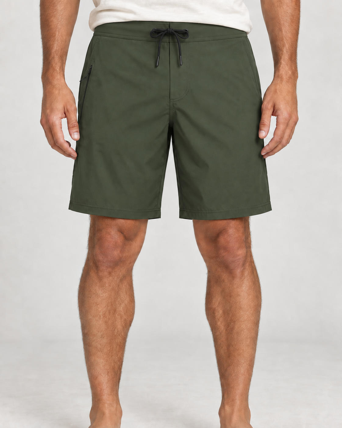 Breakwater Surf 8.5-inch shorts in Deep Moss, front view
