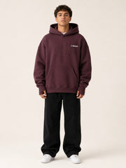 Akumi Cacheline Utility Hoodie in Blackberry Clay front view