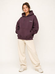 Akumi Cacheline Utility Hoodie in Blackberry Clay styled model look