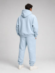 Akumi Cloudline Zip Hoodie in Sky Milk male back studio view