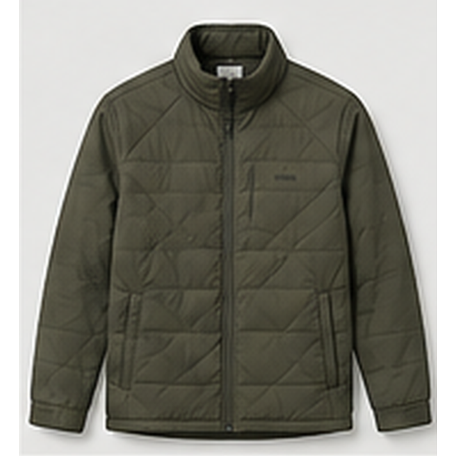 Akumi Core Quilted Shirt Jacket front detail.