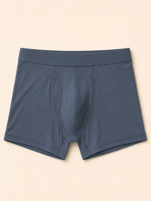 Akumi Coreline Modal Boxer Brief in Riverstone front product flat lay