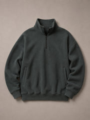 Akumi Crestline Quarter Zip in Slate Pine product-only flat studio view