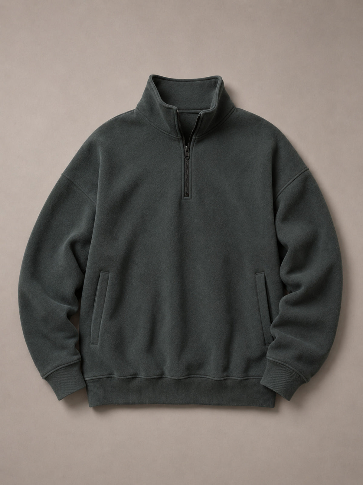 Akumi Crestline Quarter Zip in Slate Pine product-only flat studio view