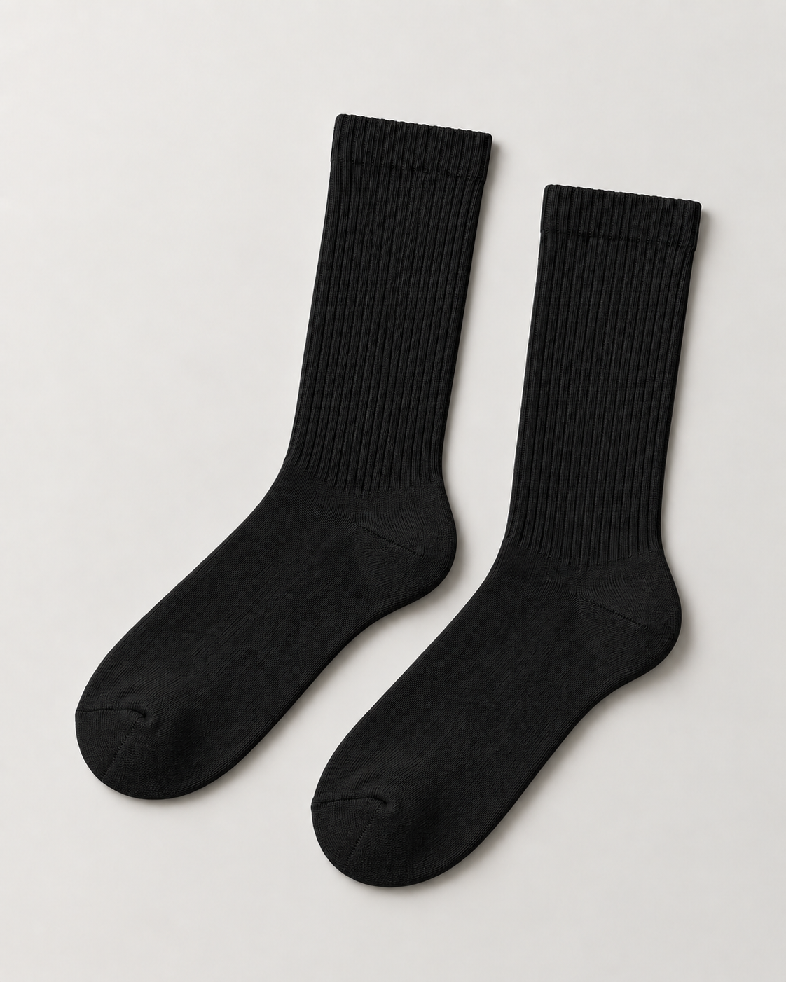 Concept mockup: Black Akumi Essential Crew Sock pair.