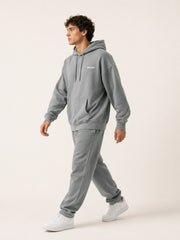 Akumi Driftline Lightweight Hoodie in Canyon Fog, side walking studio view
