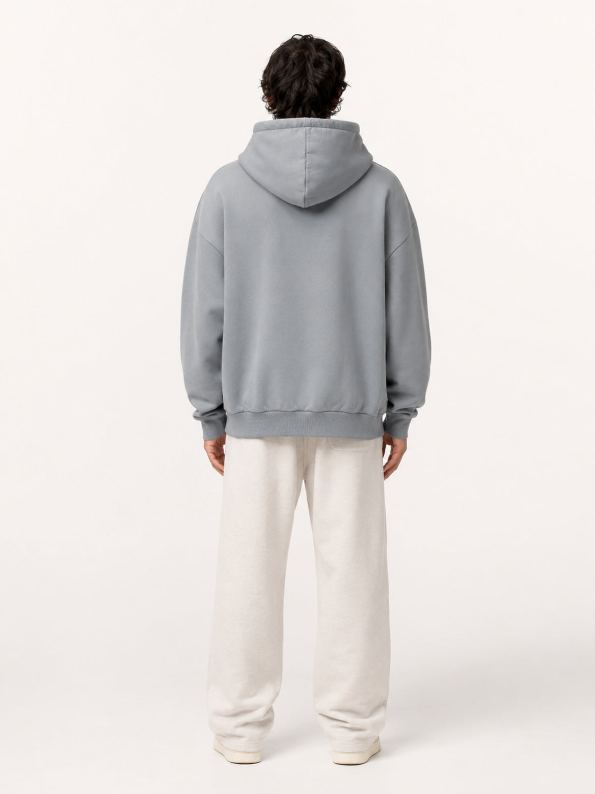 Akumi Driftline Lightweight Hoodie in Canyon Fog, back studio view