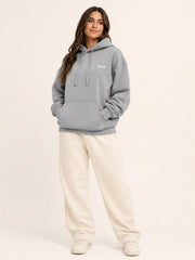 Akumi Driftline Lightweight Hoodie in Canyon Fog, alternate model front three-quarter studio view