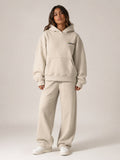 Akumi Essential Hoodie in Stone, female front hero