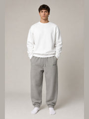 Akumi Fieldmark Jogger Sweatpant in Stadium Grey, male model front view