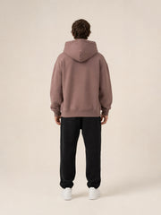 Akumi Layover Rest Hoodie in Terminal Rose back view