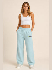 Akumi Lightform Straight-Leg Sweatpant in Aqua Mist, front view