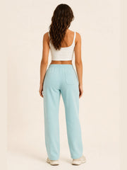 Akumi Lightform Straight-Leg Sweatpant in Aqua Mist, back view