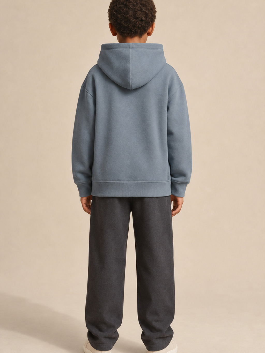 Akumi Little Current Kids Hoodie in Pacific Mist, back view