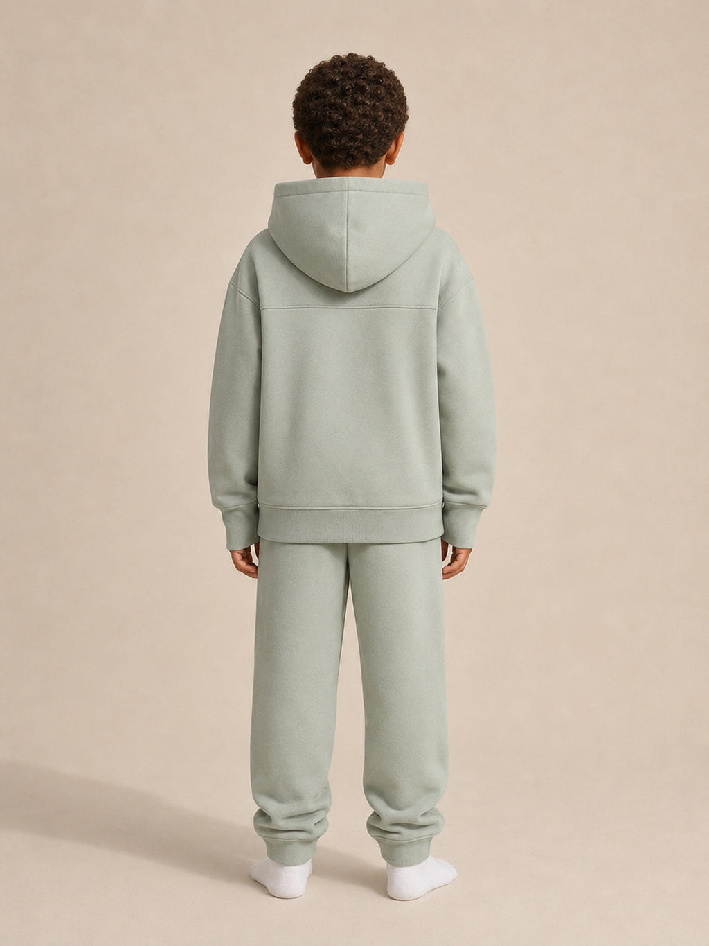 Akumi Little Driftlight Hoodie in Cloud Sage back view