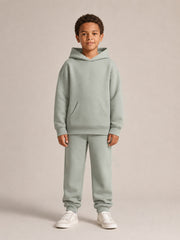 Akumi Little Driftline Kids Sweatpant in Cloud Sage front set