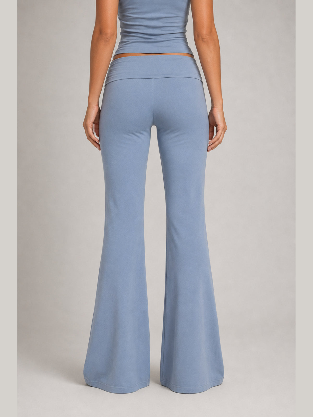 Akumi Lumaform Foldover Pant in Blue Fog back crop