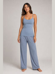 Akumi Lumaform Longline Cami in Blue Fog full body front view