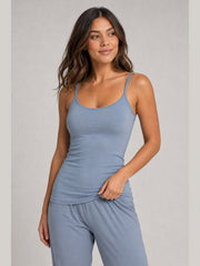 Akumi Lumaform Longline Cami in Blue Fog three quarter view