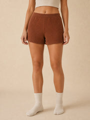 Akumi Morrow Thermal Lounge Short in Copper Haze front crop