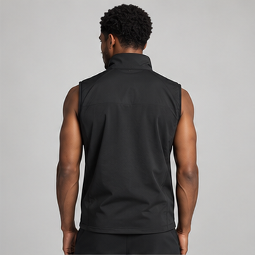 AI-generated Akumi concept render of Motion Element Vest, back view.