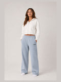 Akumi Openform Straight-Leg Sweatpant in Rainwash Blue, hero front three-quarter studio view