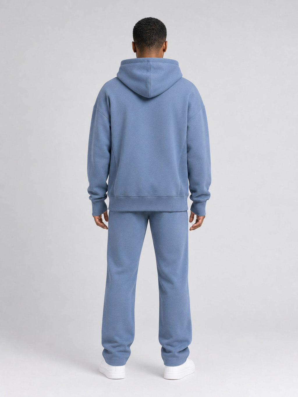 Dust Blue##Akumi Passage Hoodie, back full body