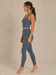 Akumi QuietForm 26 Legging in Mineral Slate side profile view
