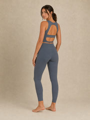 Akumi QuietForm 26 Legging in Mineral Slate three quarter back view