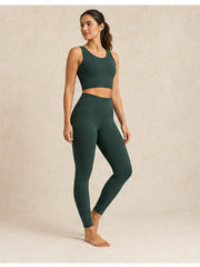 Akumi QuietForm 28 Legging in Deep Pine three quarter side view