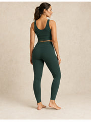 Akumi QuietForm 28 Legging in Deep Pine three quarter back view