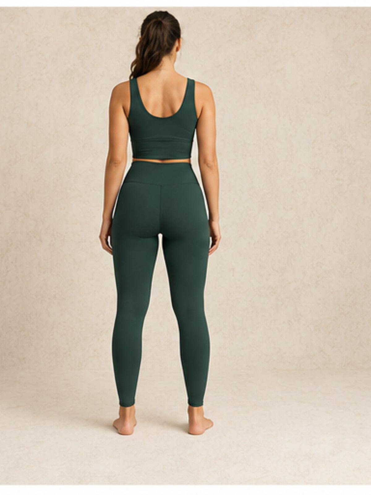 Akumi QuietForm 28 Legging in Deep Pine full back view