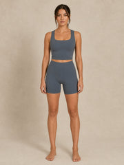 Akumi QuietForm Contour Tank in Mineral Slate full front view