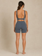 Akumi QuietForm Contour Tank in Mineral Slate full back view