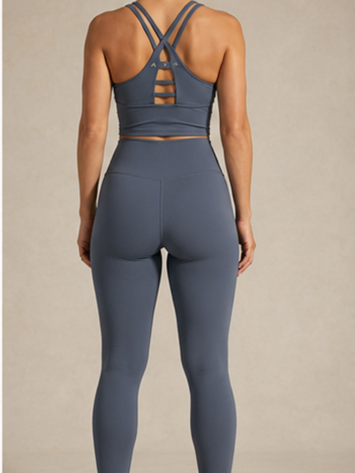 Akumi QuietForm Crossline Tank in Mineral Slate full back view