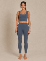 Akumi QuietForm Strata Bra in Mineral Slate full front view