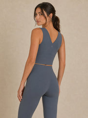 Akumi QuietForm V-Line Tank in Mineral Slate three quarter back view
