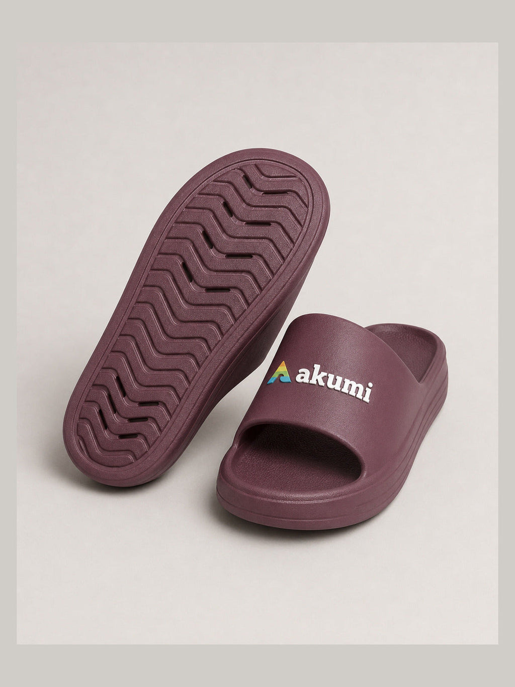 Mulberry##Akumi Reset Slide, outsole detail