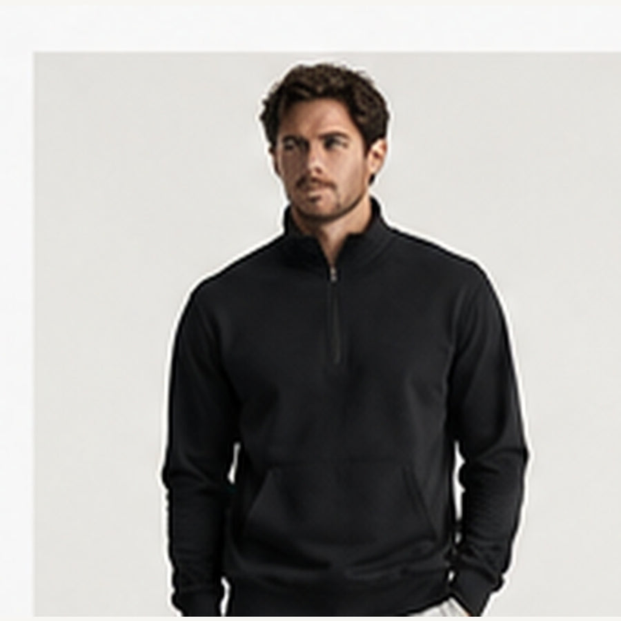 Akumi Seamless Quarter Zip front detail.
