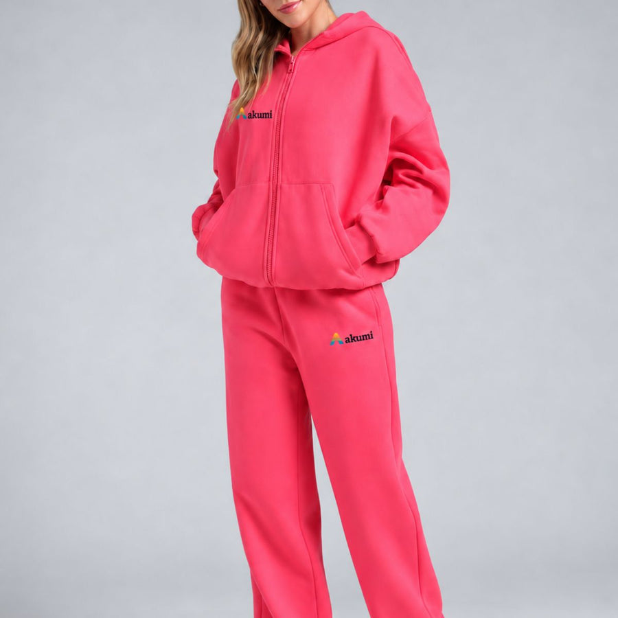 Akumi Soft Balance Zip Set front detail.