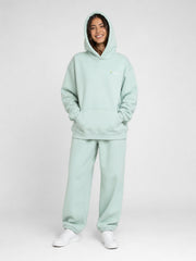 Akumi Softglow Hoodie in Glacier Mint female front hood-up studio hero