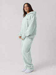 Akumi Softglow Hoodie in Glacier Mint female side studio view