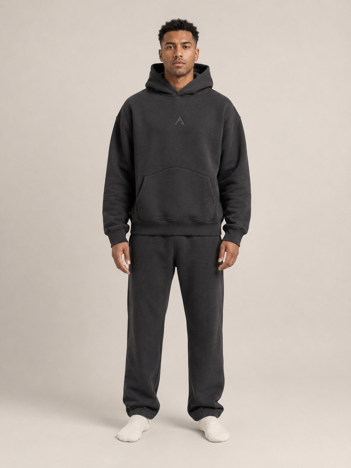 Charcoal##Akumi Stillform Hoodie, front full body