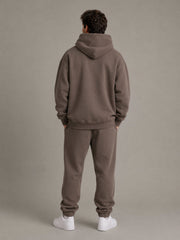 Akumi Stowline Utility Hoodie in Cedar Smoke, back view