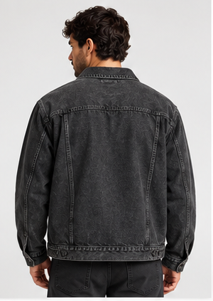 Akumi Studio Denim Jacket back detail.